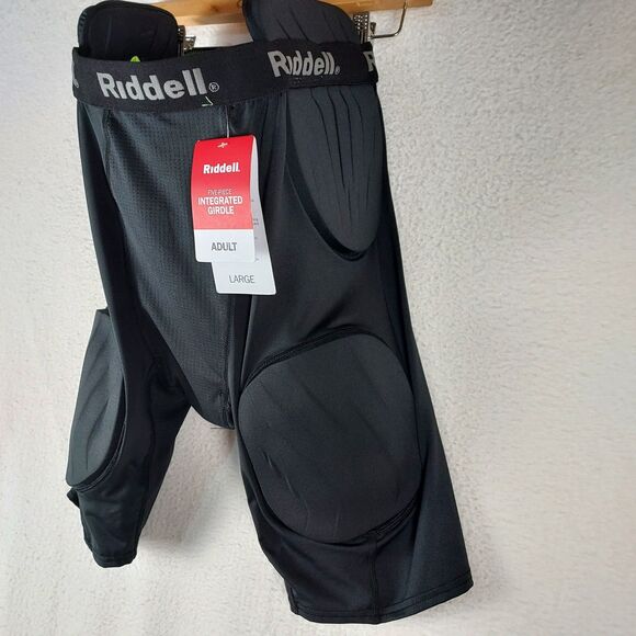 Riddell Mens L Football Girdle 5 Pad Integrated Padded Shorts Black NWT - Picture 3 of 13